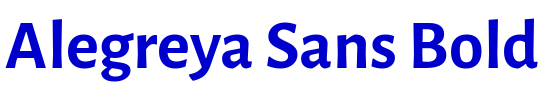 Alegreya Sans Bold шрифт